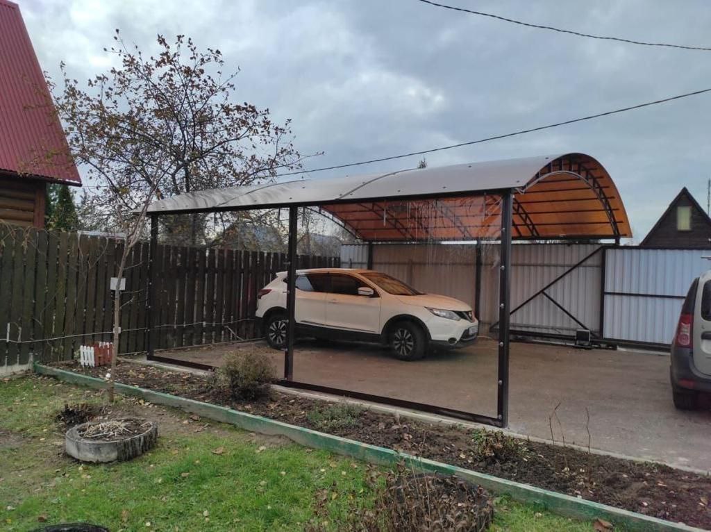 Прозрачные шторы ПВХ для навеса под автомобиль в Старой Купавне